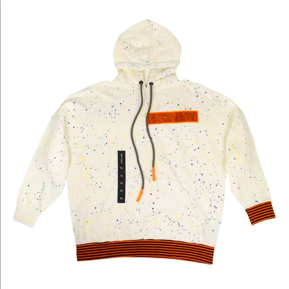 Palm Angels Paint Splattered ‘Recovery’ Hoodie Sweatshirt White